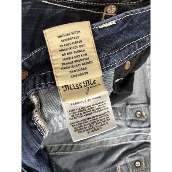 Miss Me Dark Blue Straight Leg Jeans - Picture 9 of 16